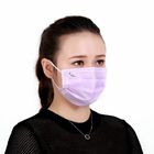 Yüz Koruması İçin Pembe Renk Tek Kullanımlık Kulak Döngü Maskesi Anti Toz 65 Gsm Tedarikçi